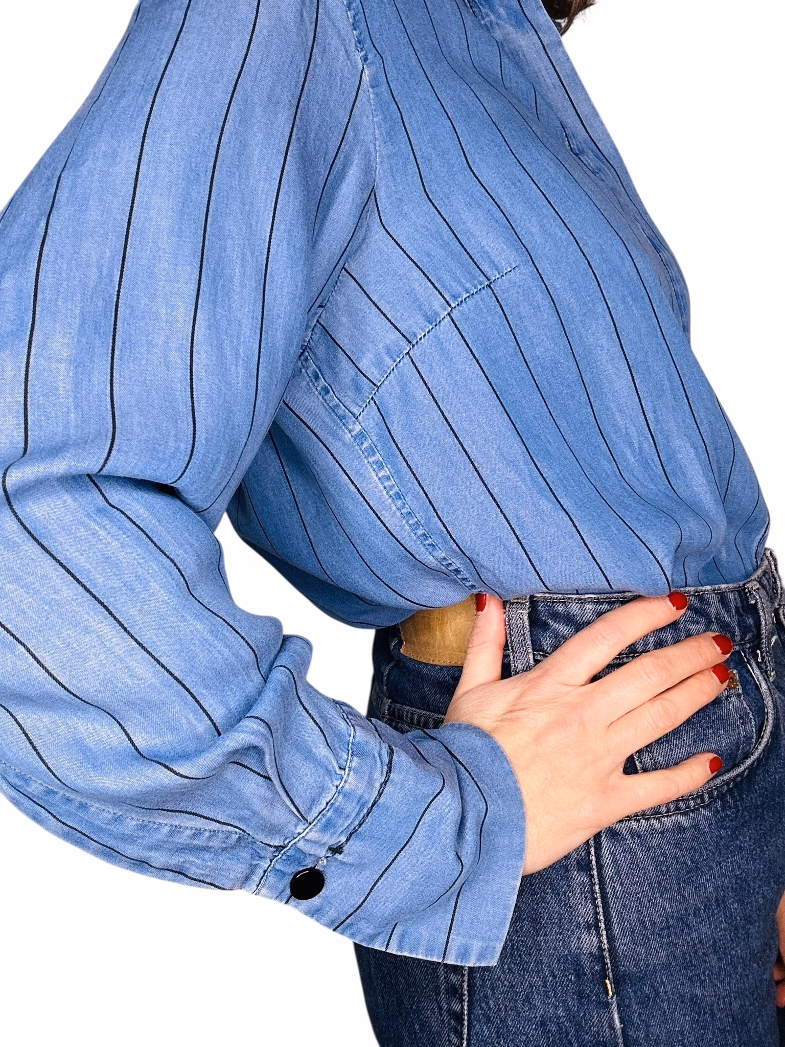 Malene Birger randig denimskjorta