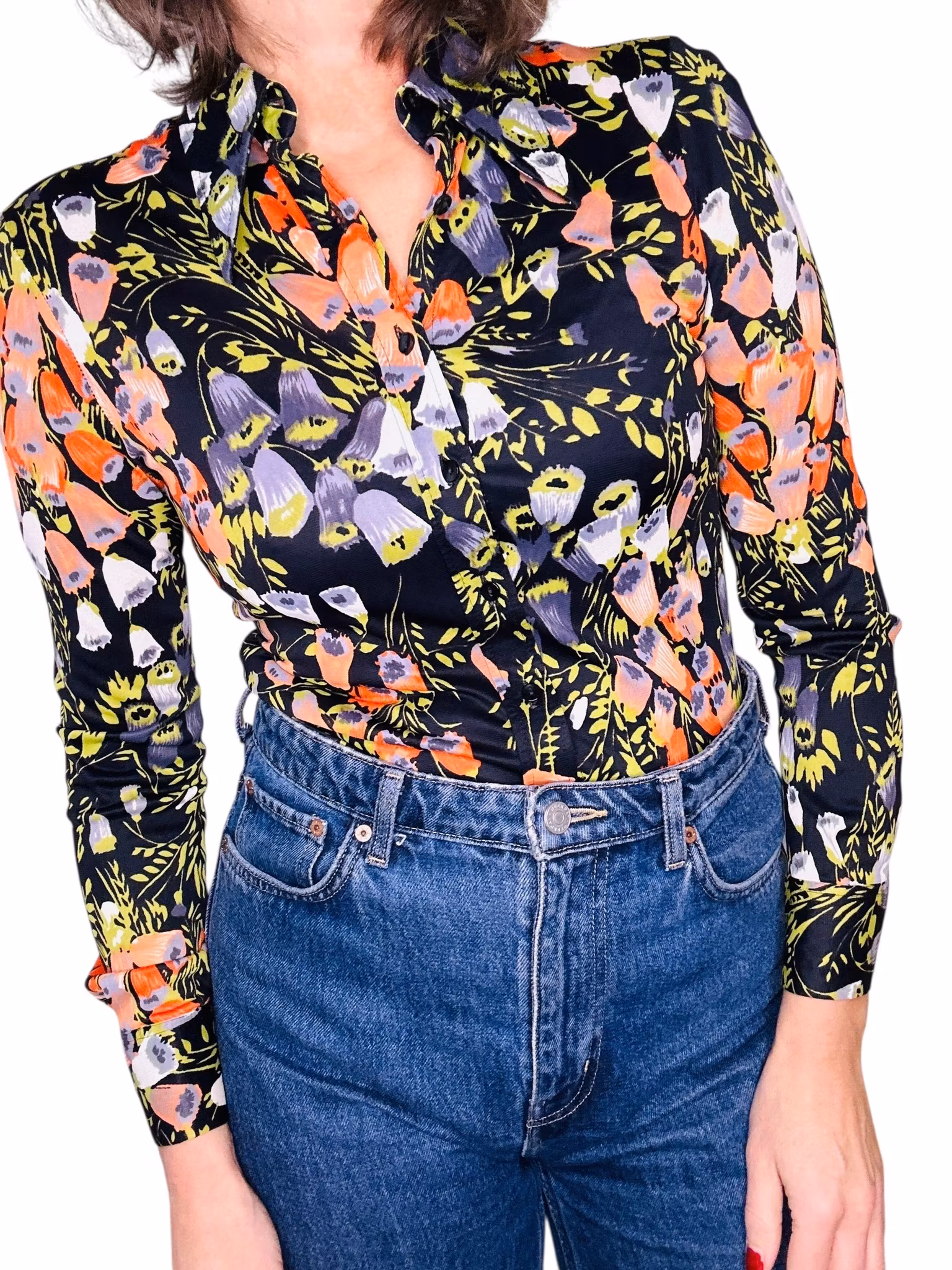 Vintage skjorta i acetat - 70-tal