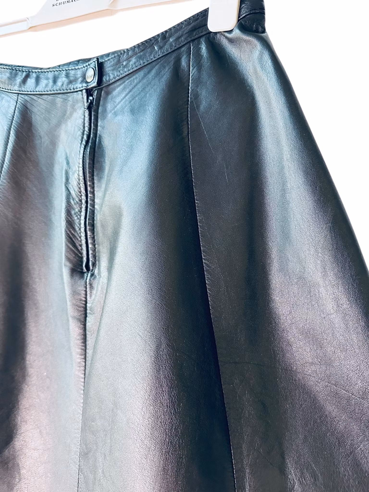 Vintage A-linjeformad skinnkjol