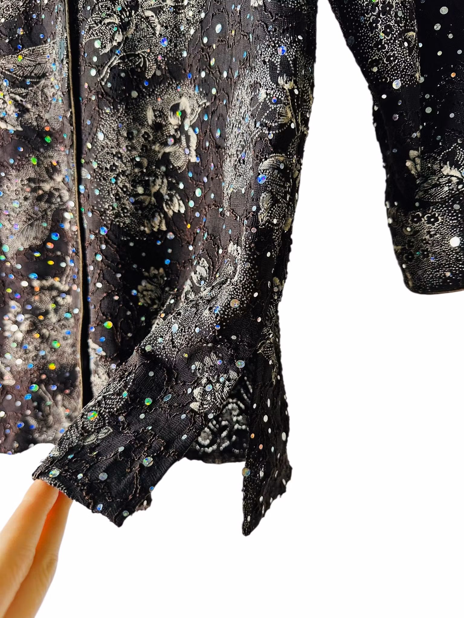 Brun glittrig blusjacka