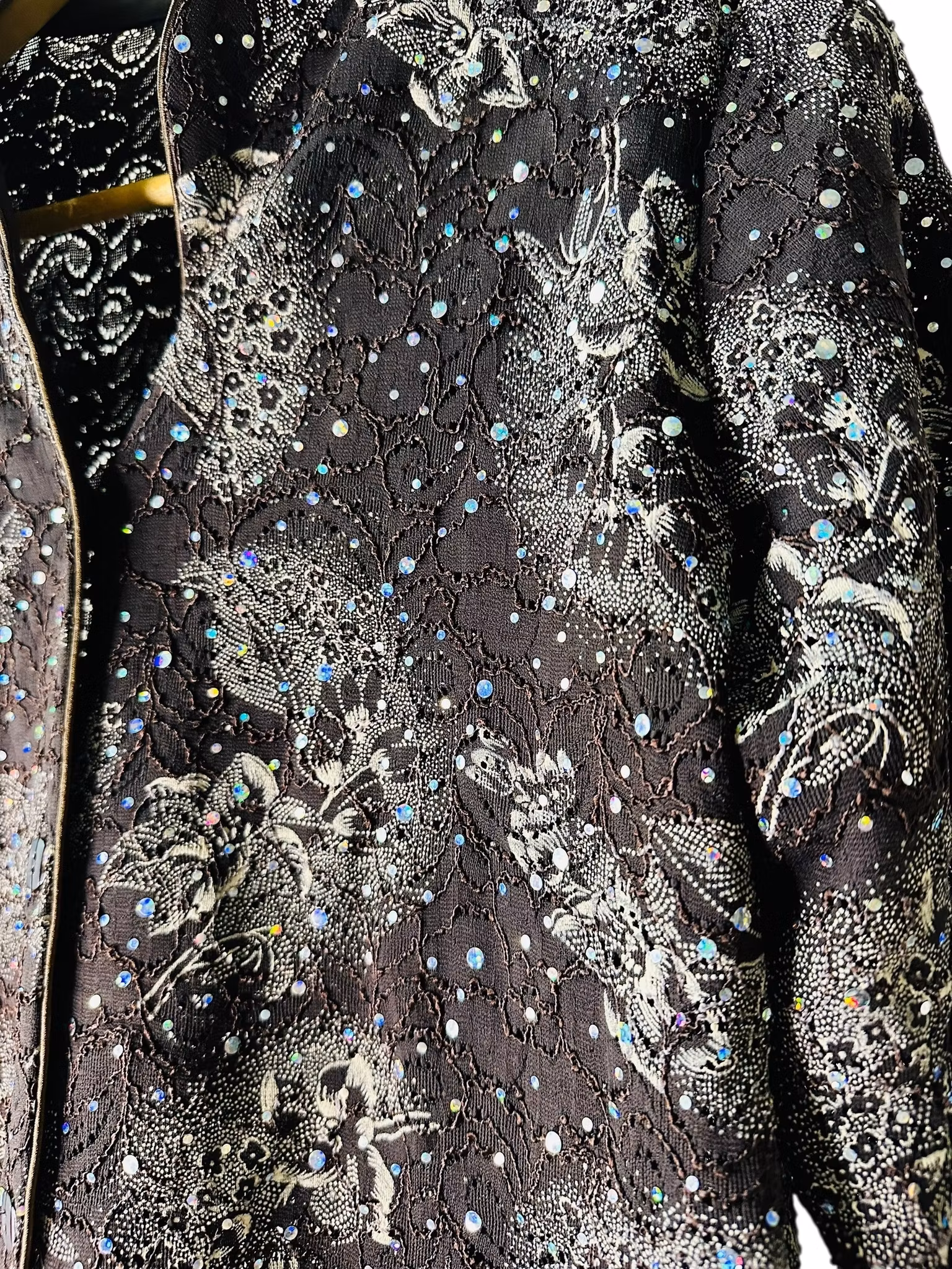 Brun glittrig blusjacka