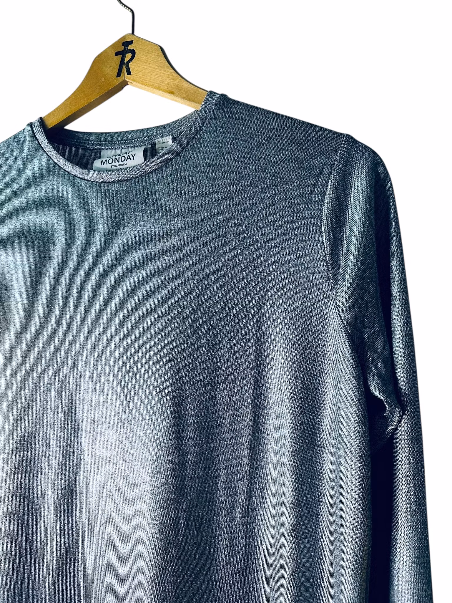 T-shirt klänning i silver