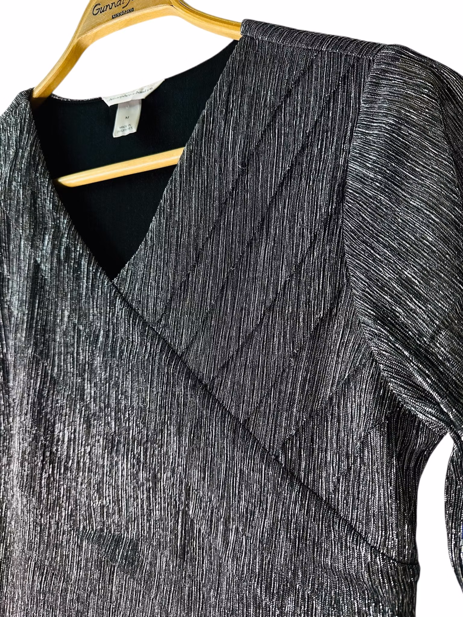 Silverglittrig topp med volang