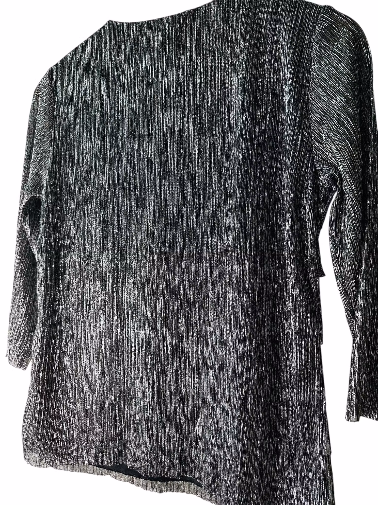 Silverglittrig topp med volang