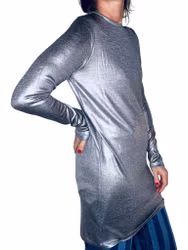 T-shirt klänning i silver