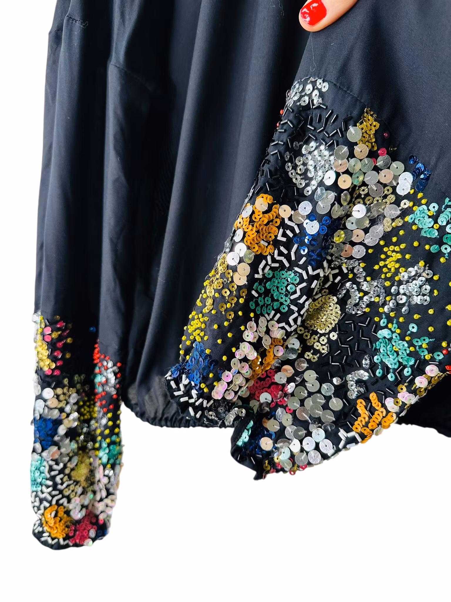 Rodebjer topp med paljettärmar