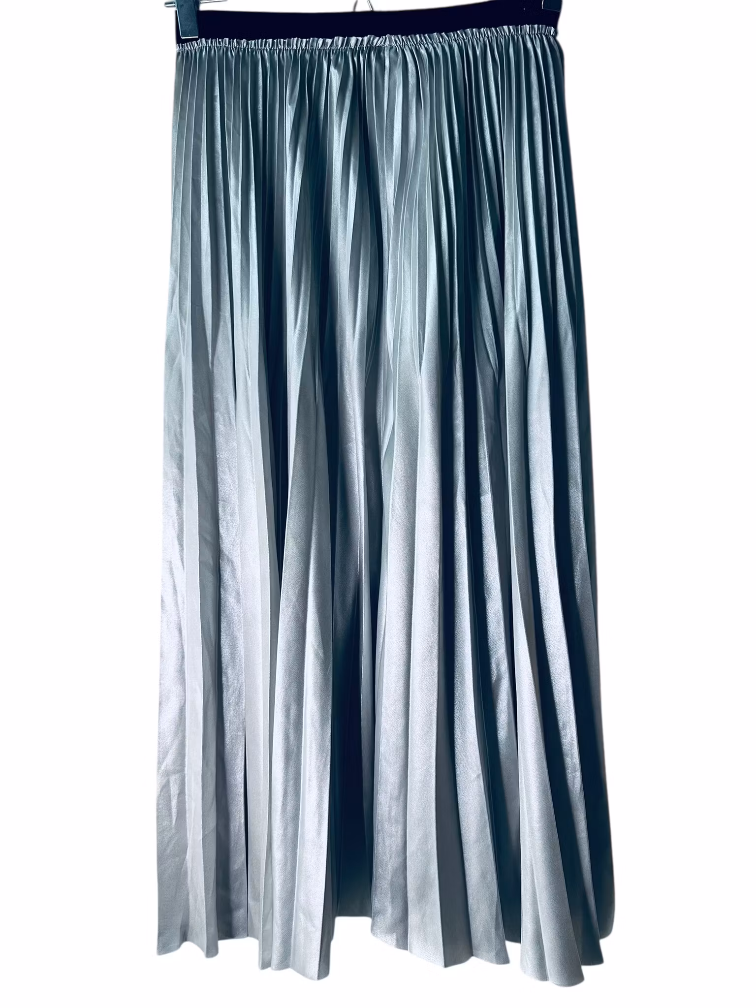 Plisserad kjol i silver