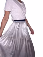 Plisserad kjol i silver