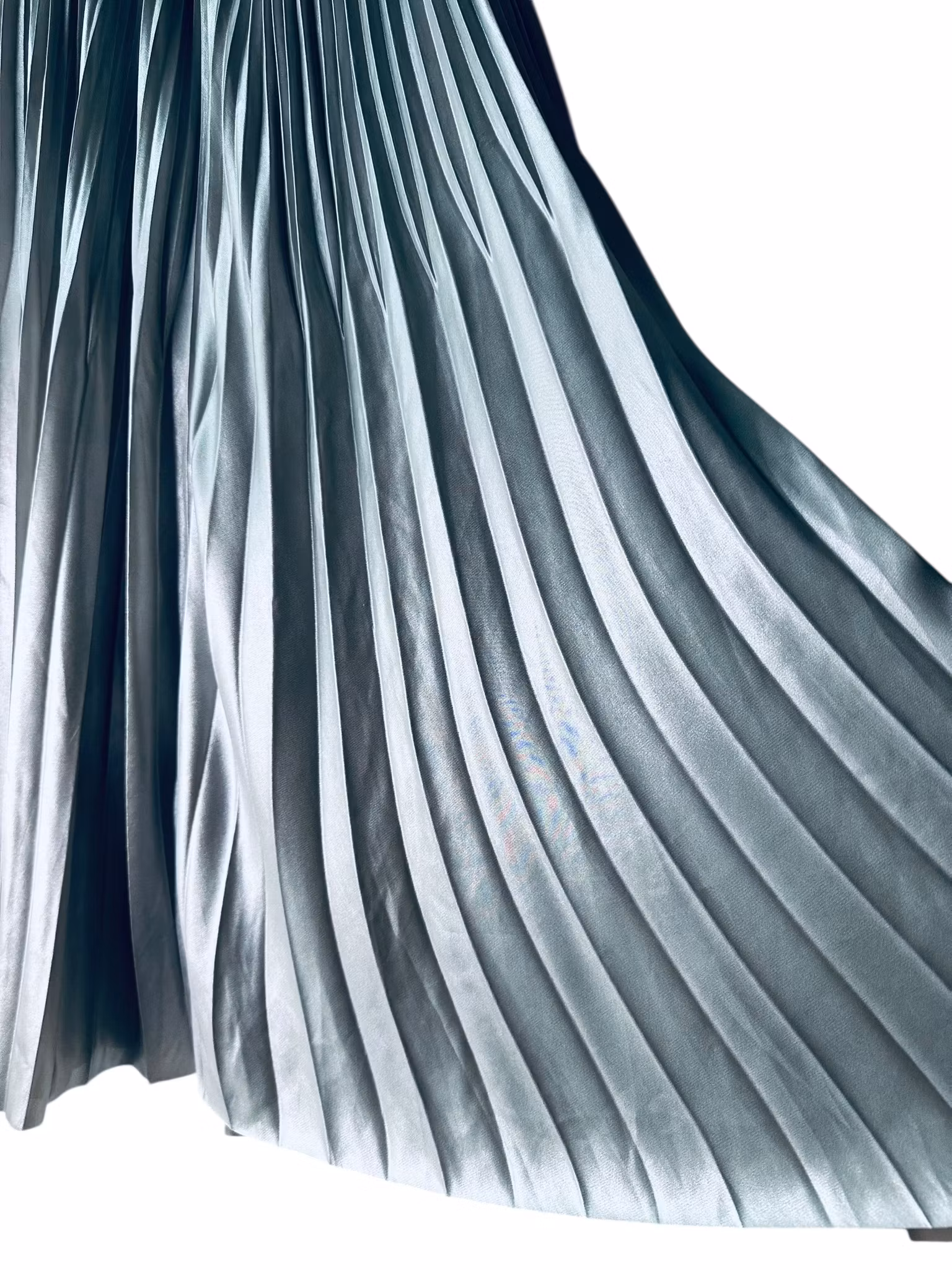 Plisserad kjol i silver
