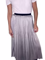 Plisserad kjol i silver