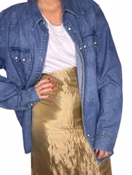 In Wear guldfärgad pennkjol