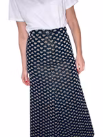 Vintage långkjol med guldhjärtan