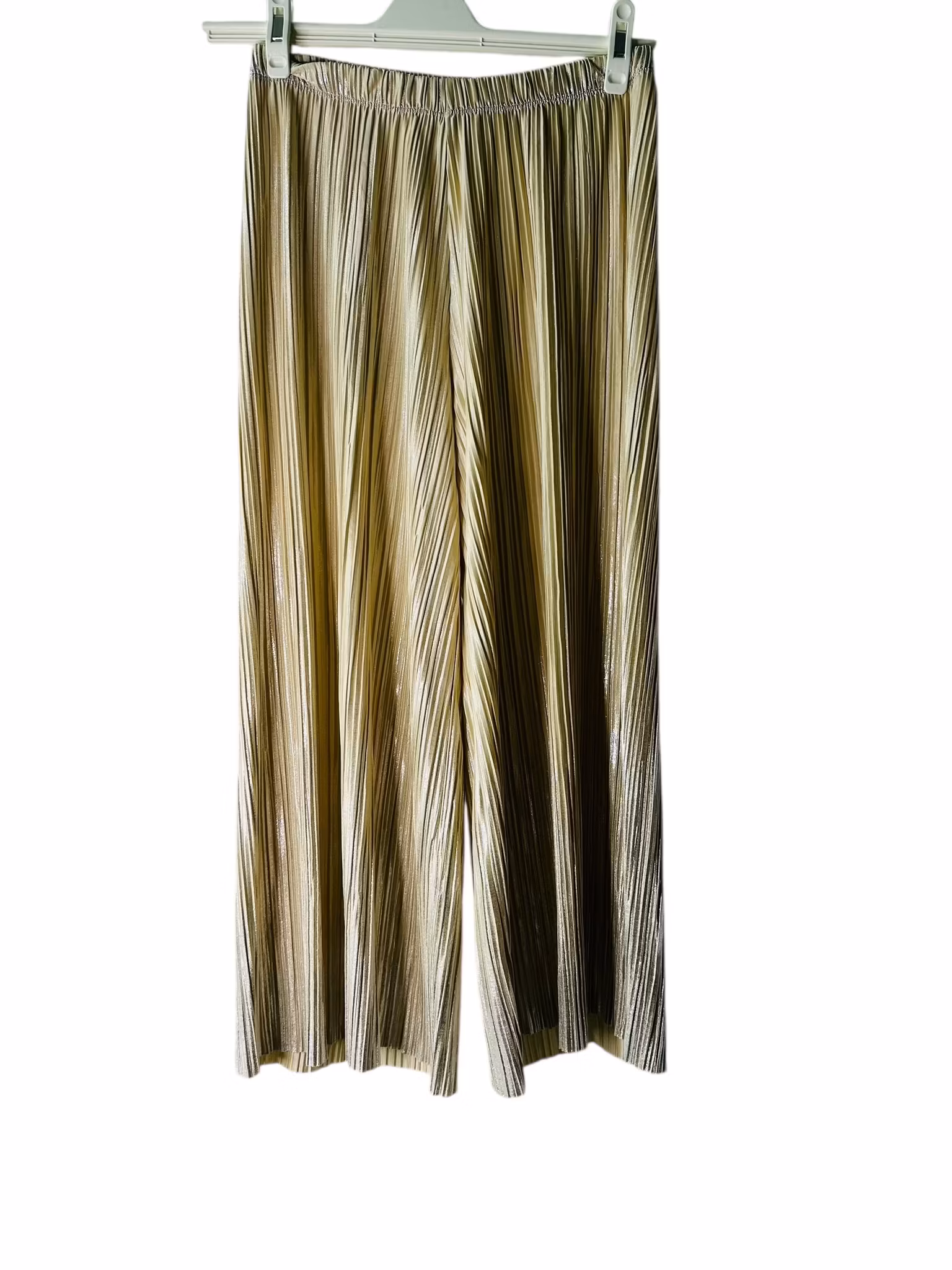 Plisserade guldbyxor