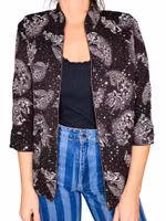 Brun glittrig blusjacka