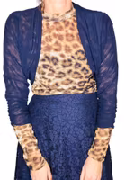 Transparent blå bolero