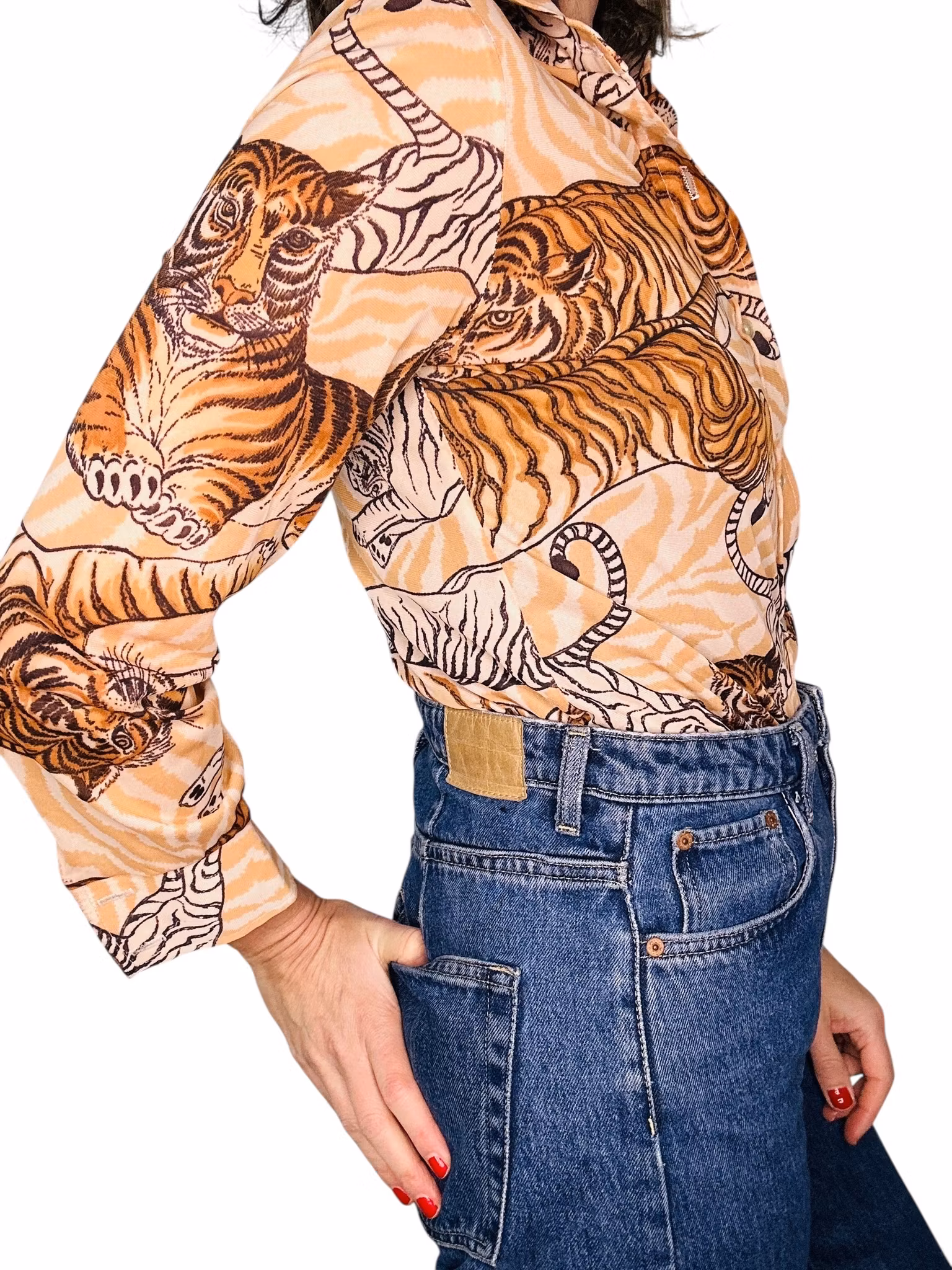 Vintage skjorta med tigrar