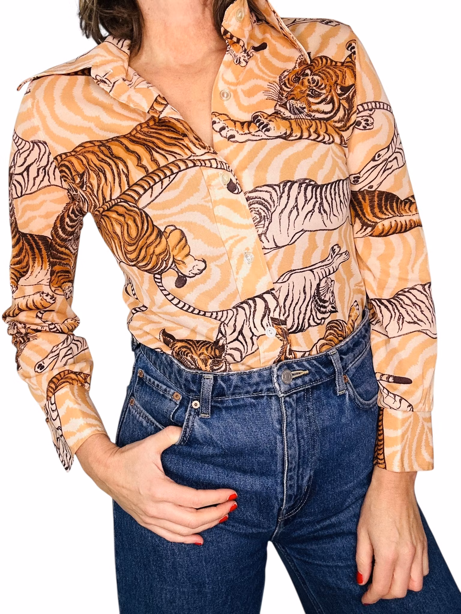 Vintage skjorta med tigrar