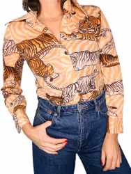 Vintage skjorta med tigrar