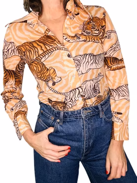 Vintage skjorta med tigrar