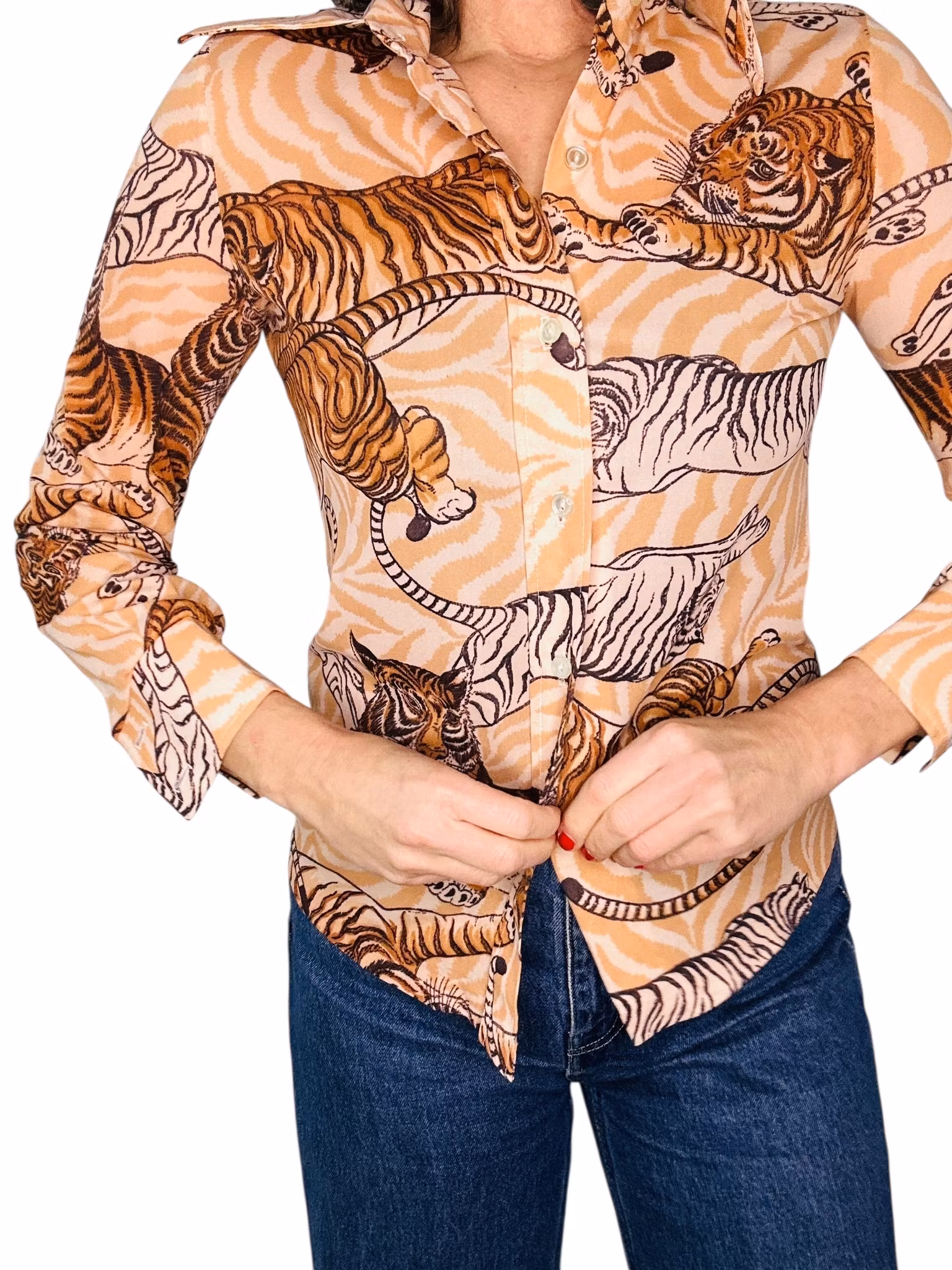 Vintage skjorta med tigrar