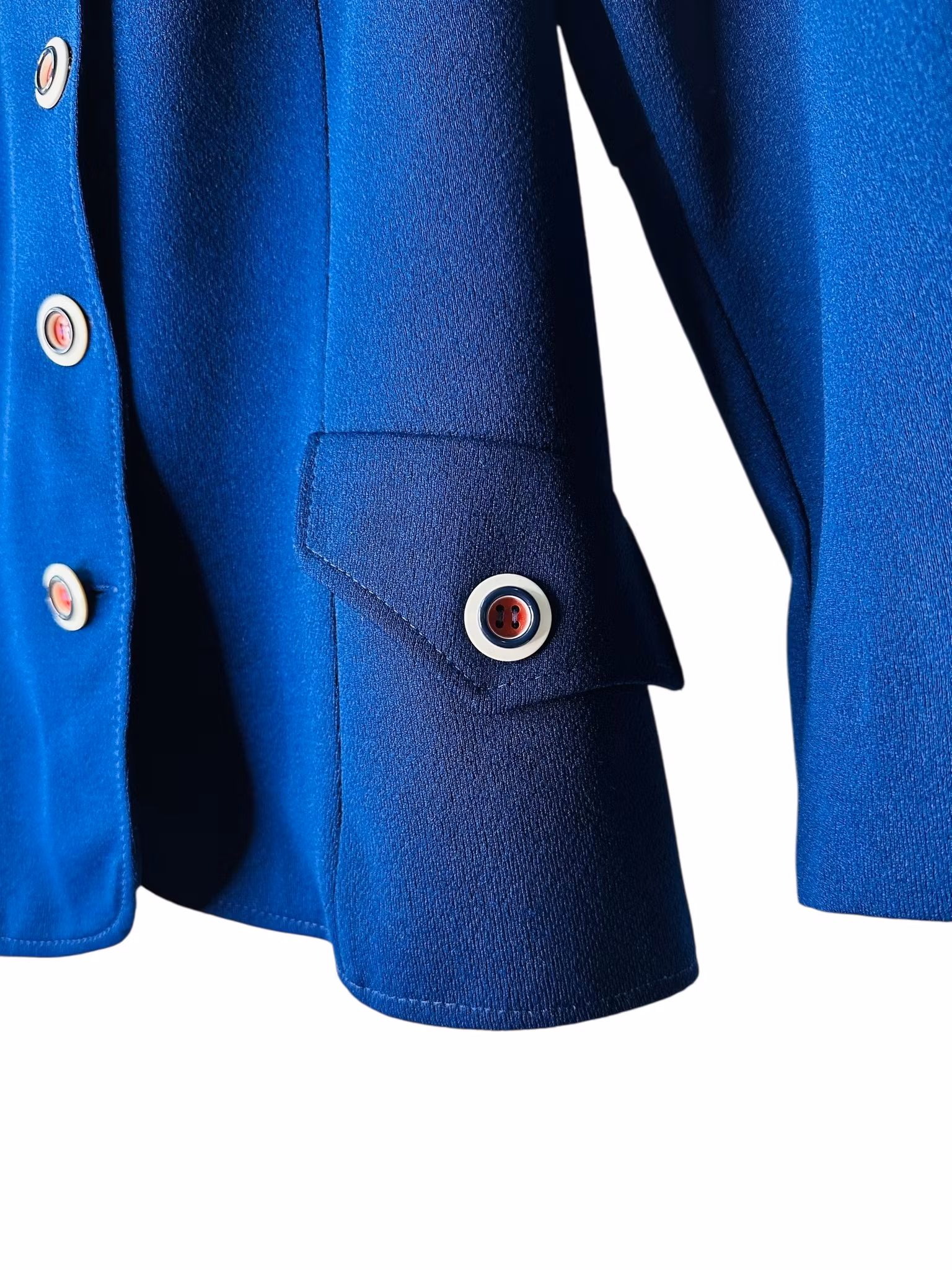 Vintage blå kavaj med vita slag