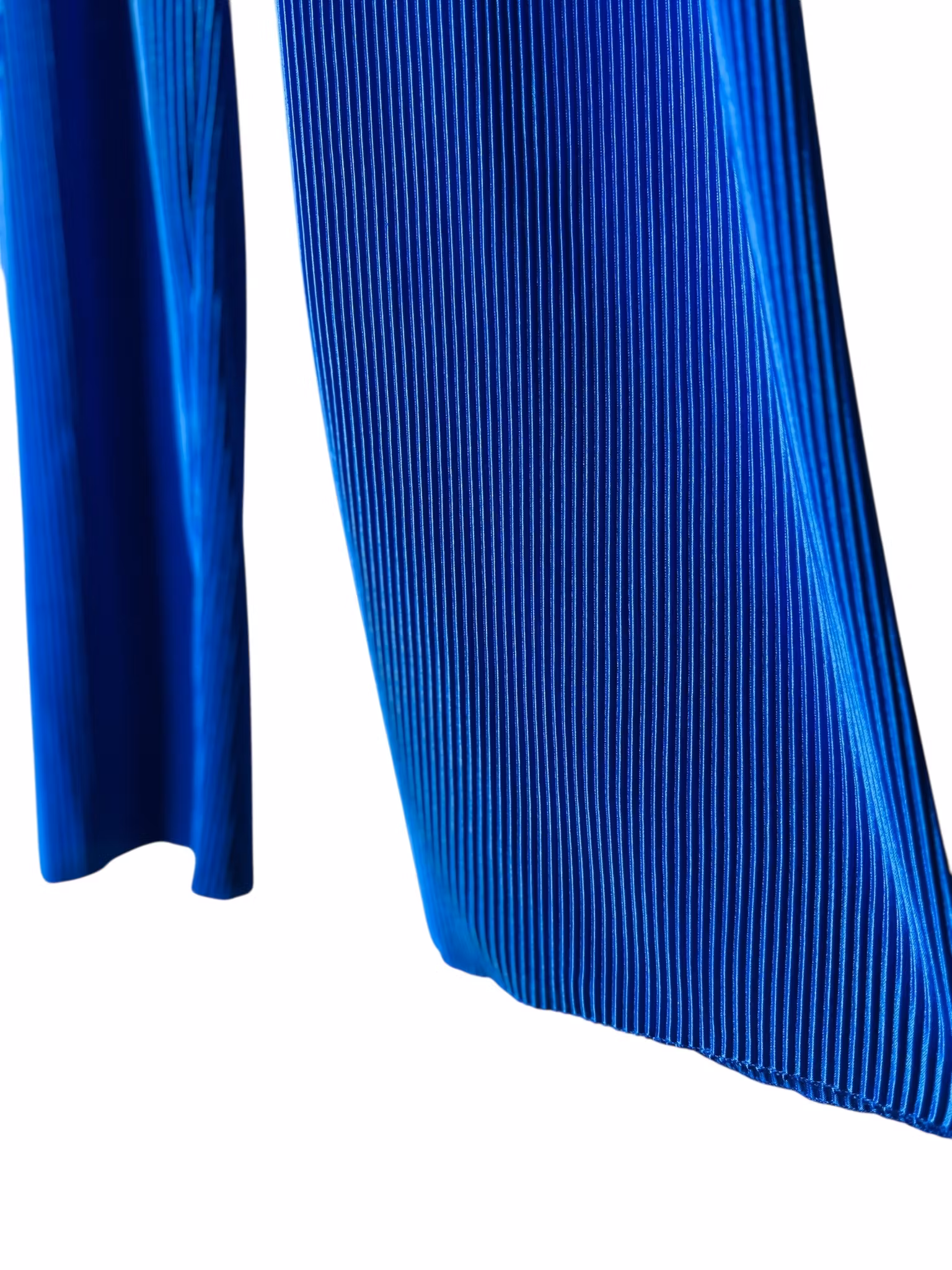 Plisserade kornblå byxor