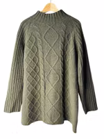 Grön tröja i 100% ull