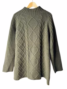 Grön tröja i 100% ull