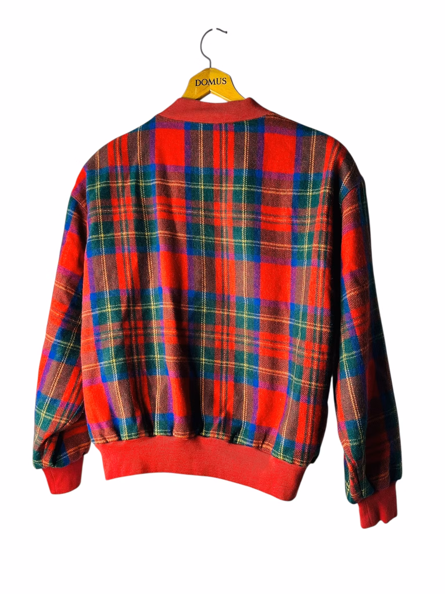 Skotskrutig bomber i ull