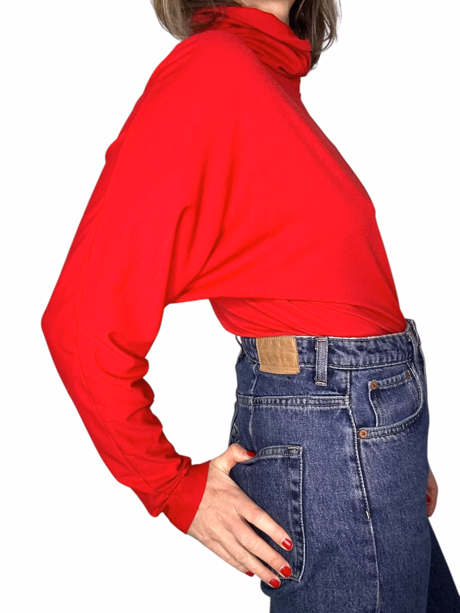 Vintage röd blank polo