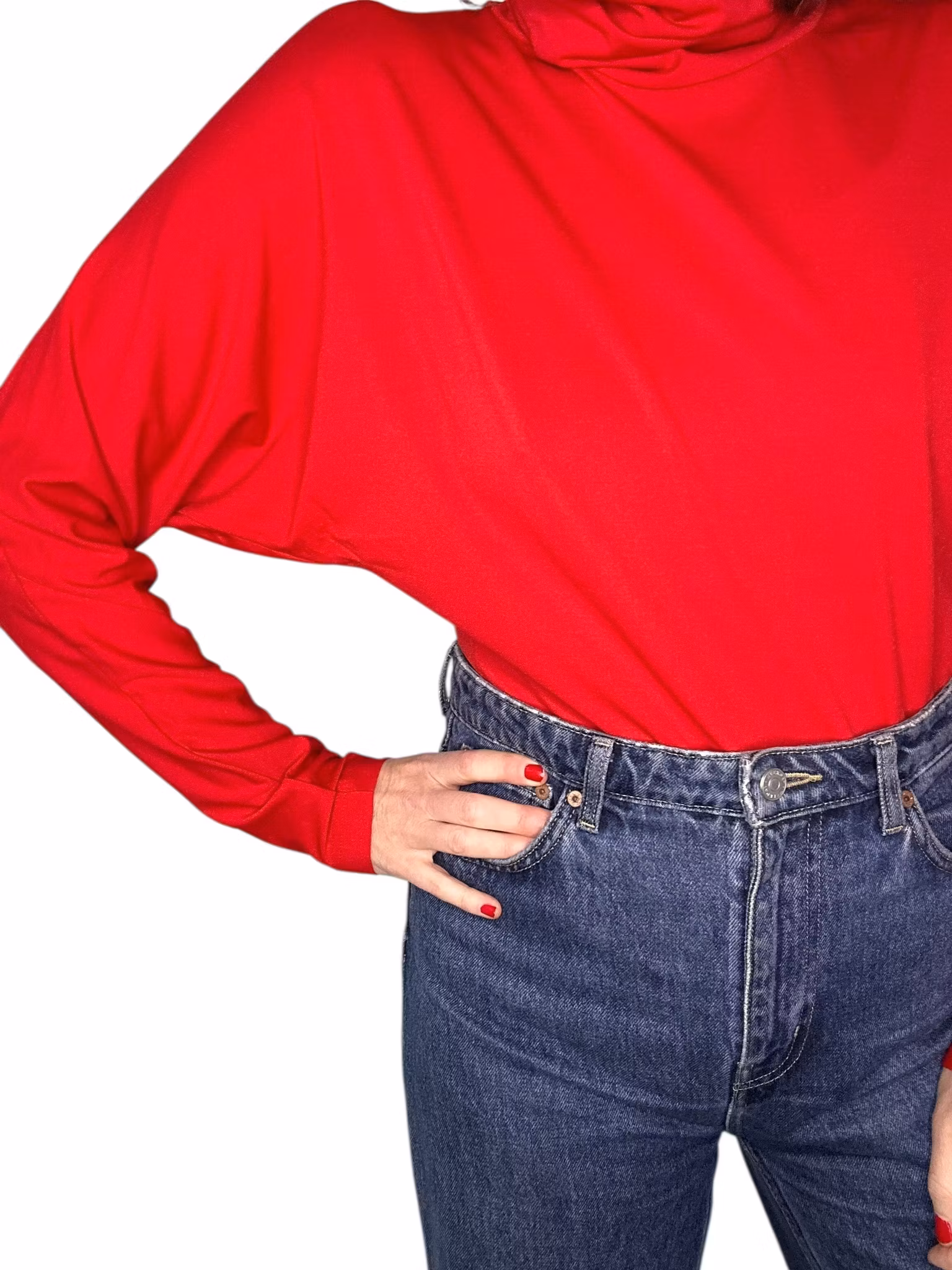 Vintage röd blank polo