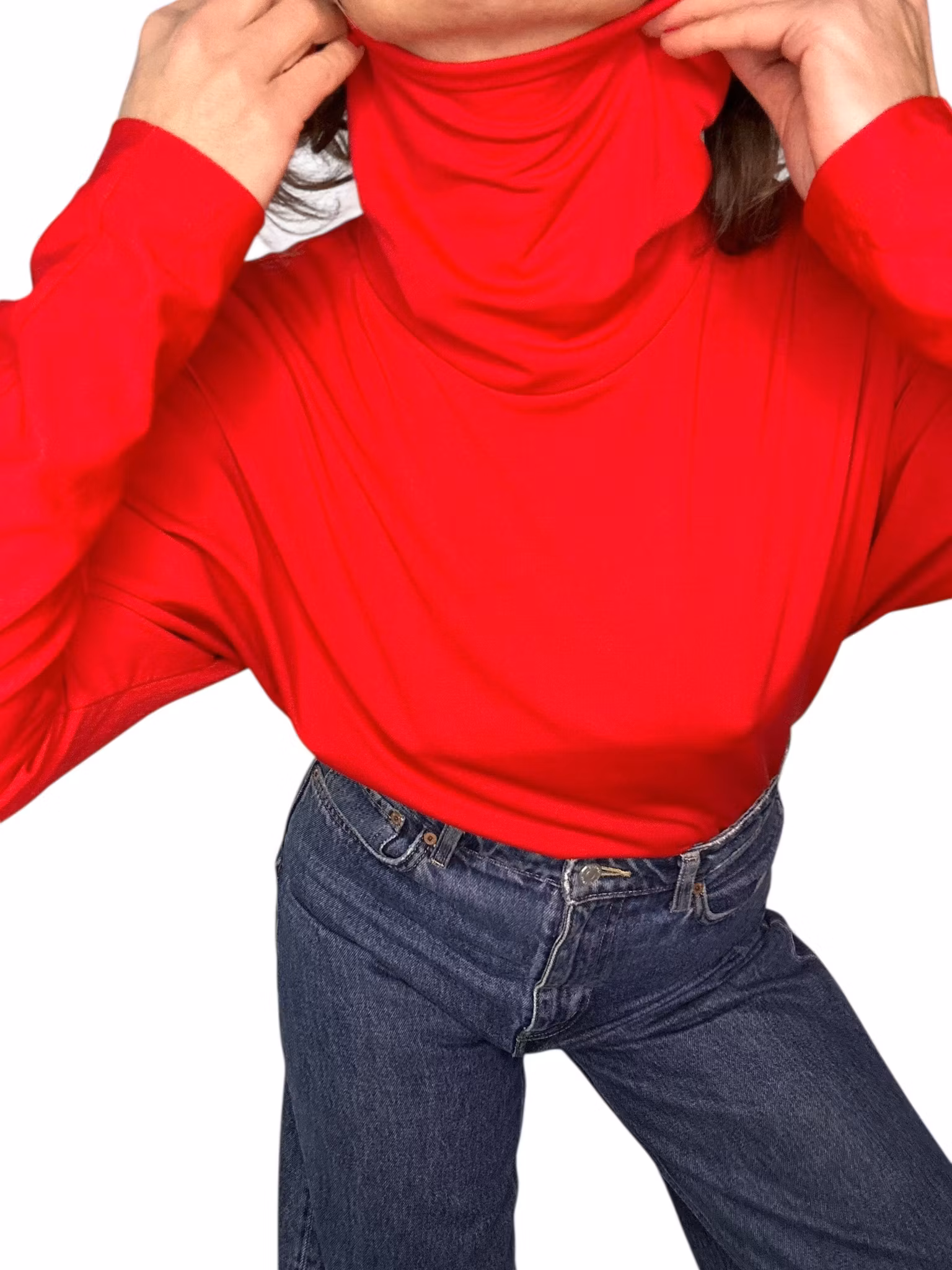 Vintage röd blank polo