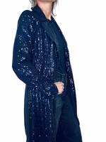 Mörkblå paljettklänning