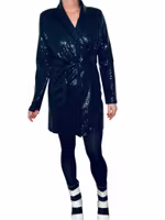 Svart omlottklänning med paljetter