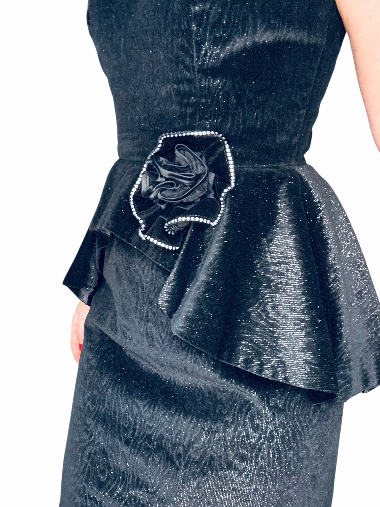 Vintage cocktailklänning med strass