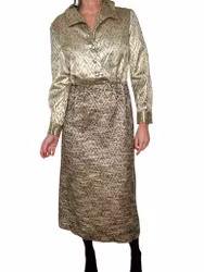 Vintage guldfärgad klänning