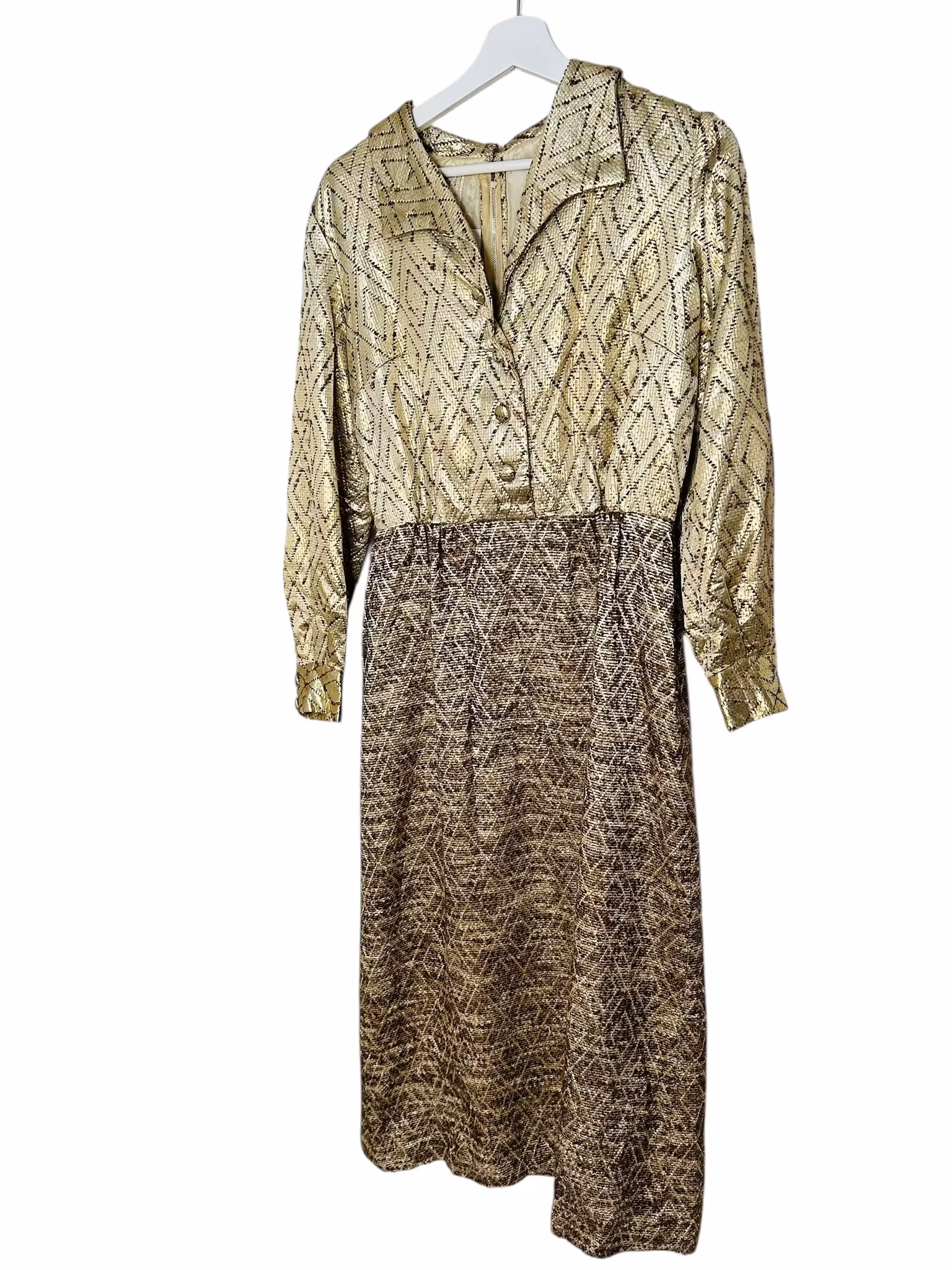 Vintage guldfärgad klänning