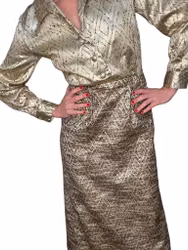 Vintage guldfärgad klänning