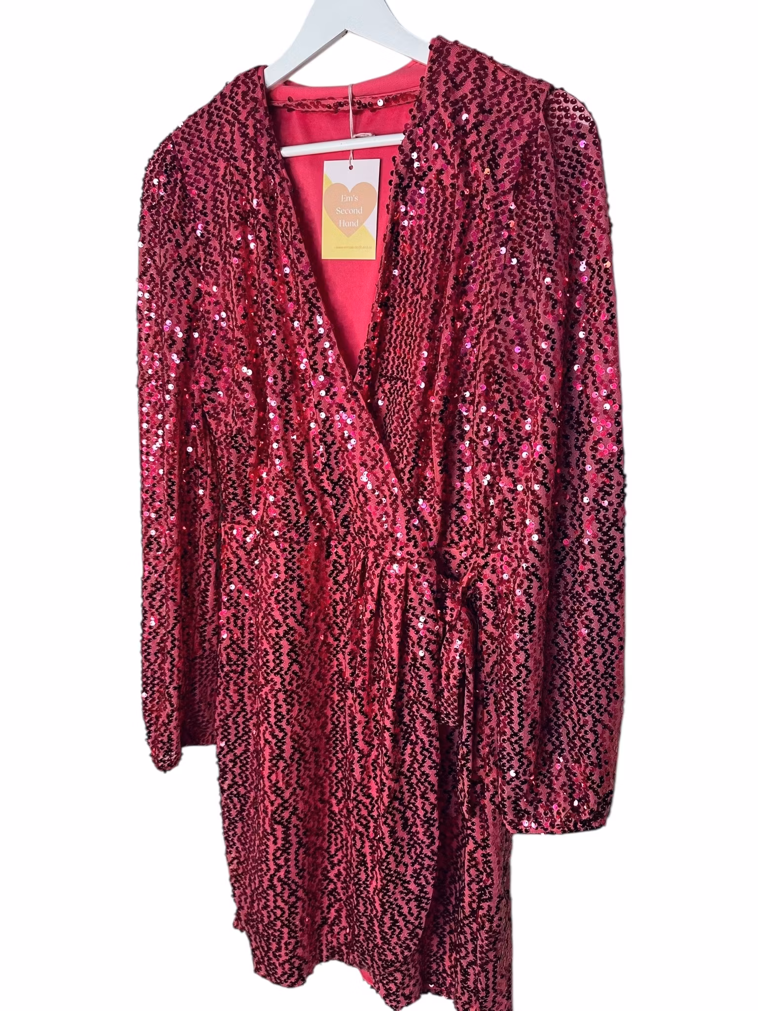 Rosa paljettklänning