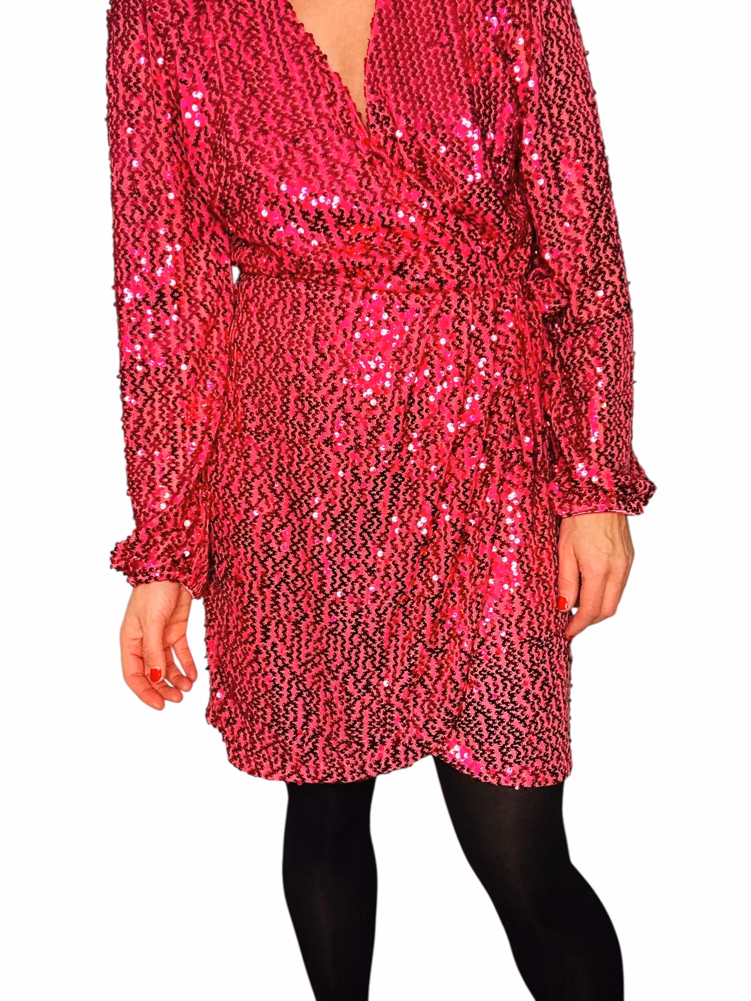 Rosa paljettklänning