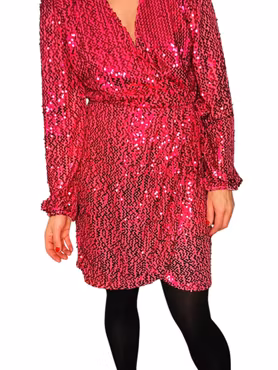 Rosa paljettklänning