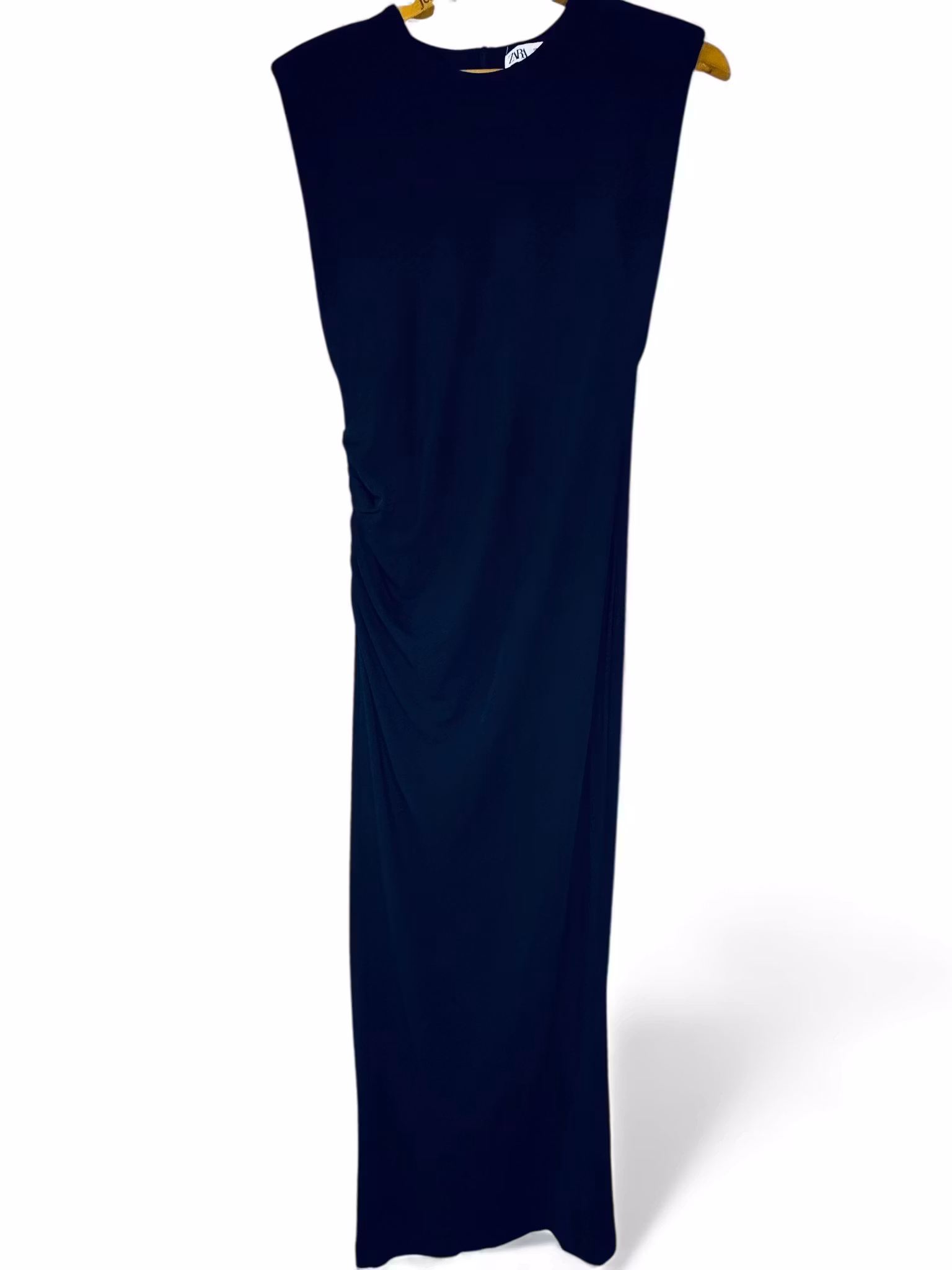 Svart långklänning i stretchig viskos