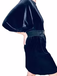 GANNI svart sammetsklänning