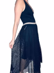 MALENE BIRGER svart mesh-kjol