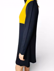 Vintage grafisk stickad klänning