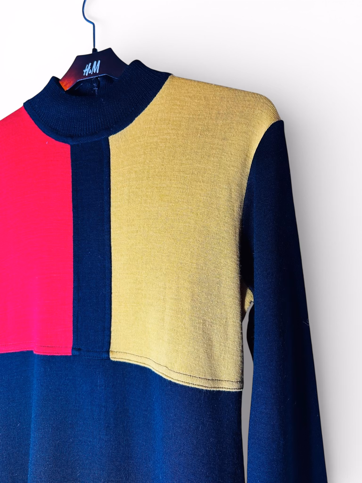 Vintage grafisk stickad klänning