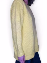 CHEAP MONDAY neongul stickad tröja