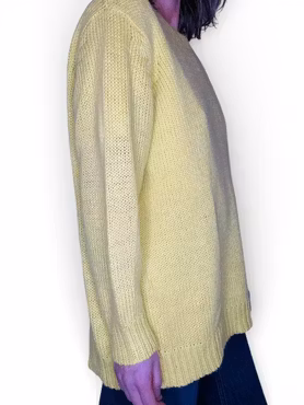 CHEAP MONDAY neongul stickad tröja