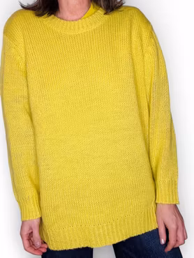 CHEAP MONDAY neongul stickad tröja