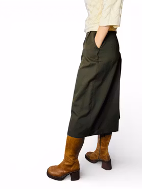 Mörkgrön vintage byxkjol